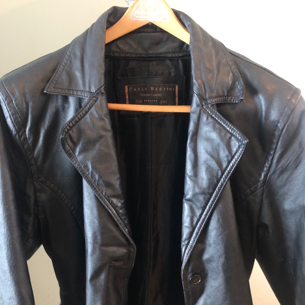 Carlo Bertini Vintage Leather bike Jacket size Xl
